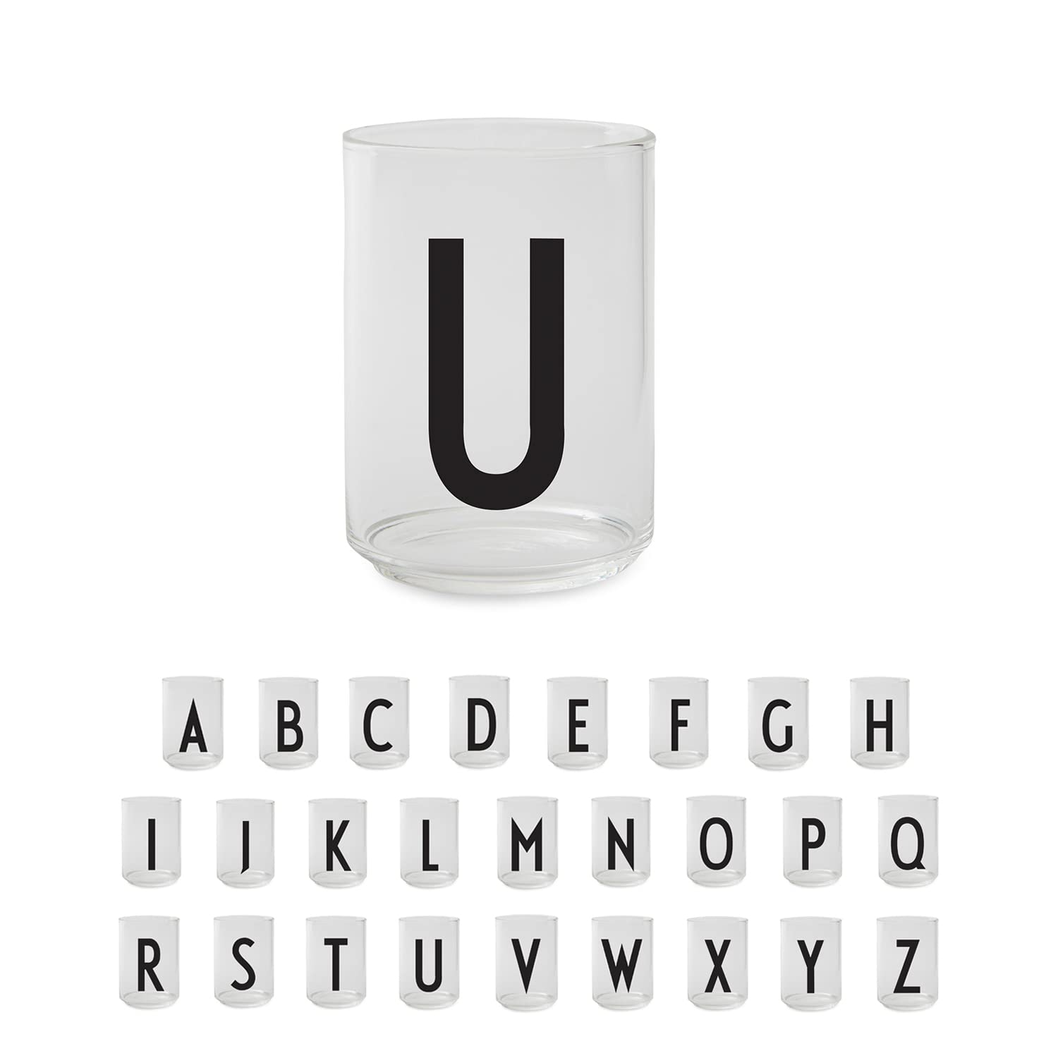 Design Letters Drinking Glasses (A-Z), U, Letter U