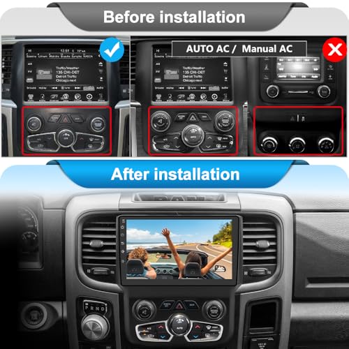 Radio para auto con pantalla de 9 pulgadas Android 13 para Dodge RAM miniatura 2