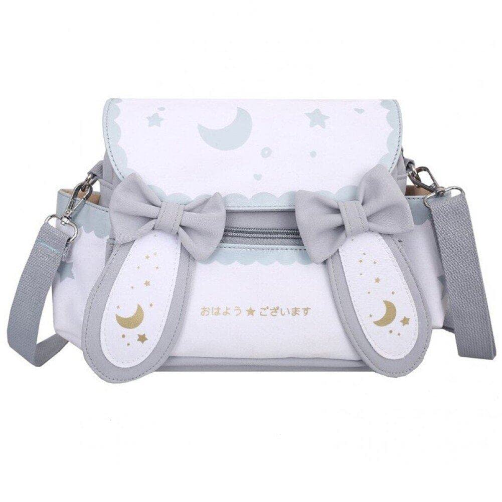 Sanfly Japanese Anime Shoulder Bag Nylon Messenger Bag Moon Star Printed Shoulder Bag Crossbody Gift for Students Girl