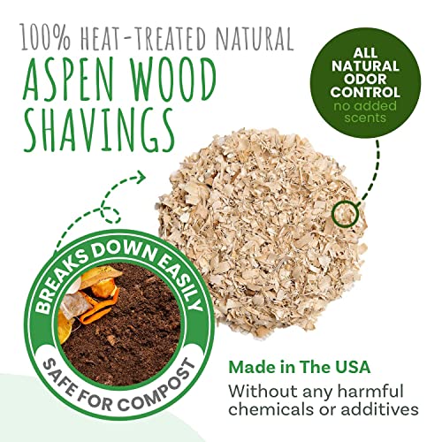Small Pet Select Premium Natural Aspen Bedding, Animal Bedding for Small Indoor and Outdoor Pets, Made in The USA, Jumbo Size 141 L Pack - Image 4
