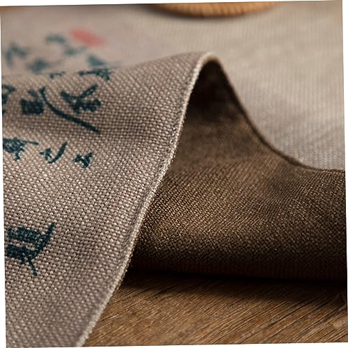 Chemin de table zen pour thé nappe rétro coton lin cuisine - 4