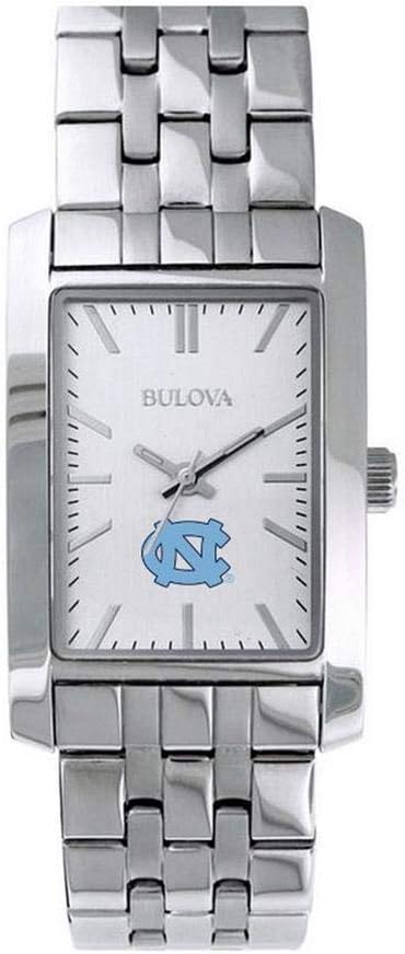 Bulova Women's North Carolina Tarheels UNC Silver Rectangle Watch : Sports & Outdoors