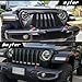 Front Grill Black Grille Grid For Jeep Wrangler JL JLU 2018, 2019, 2020, 2021, 2022 2023 2024 & Jeep Gladiator JT （C style）