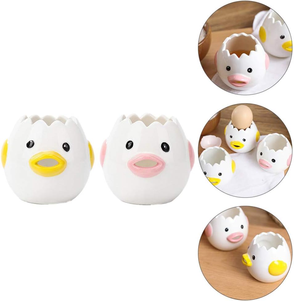 Cute Ceramic Egg Separators 2 Pcs for Yolk and White