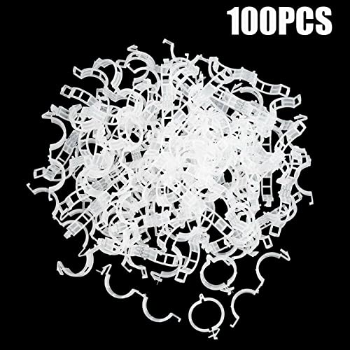 Ubersweet® 100 Pieces Garden Plant Support Clips Tomato Trellis Twine Greenhouse
