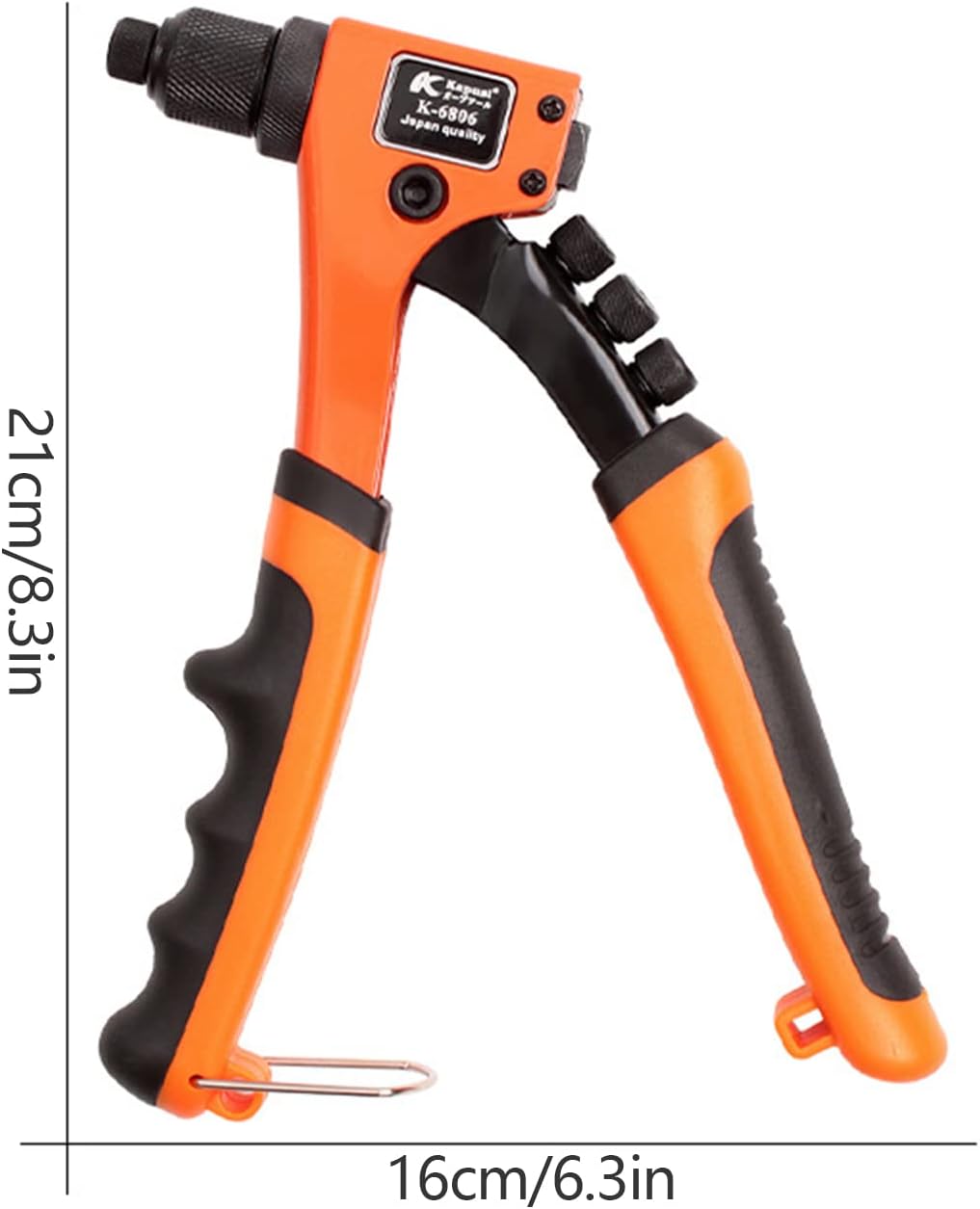 Rivet Heavy Duty Hand Riveter With 4 Interchangeable Heads 3/32"-1/8"-5/32"-3/16" For Pop Rivet Kit Hand Riveter Heavy Duty Manual Riveter