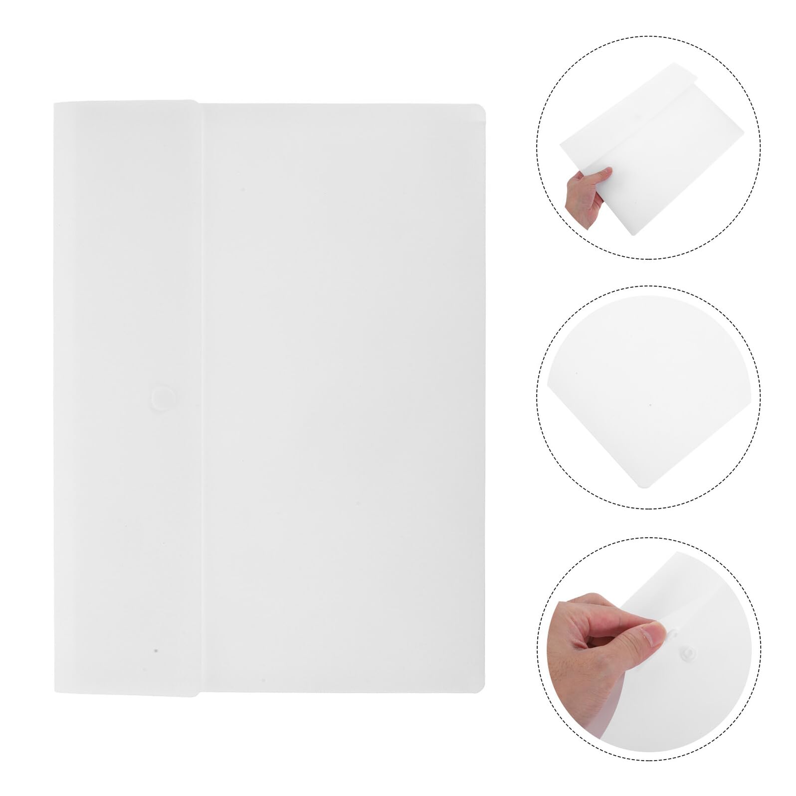 Homoyoyo 10pezzi Cartell Plastica con Chiusura Bottone Impermeabili Grande Capacità Organizer per Documenti Ufficio e Riunioni