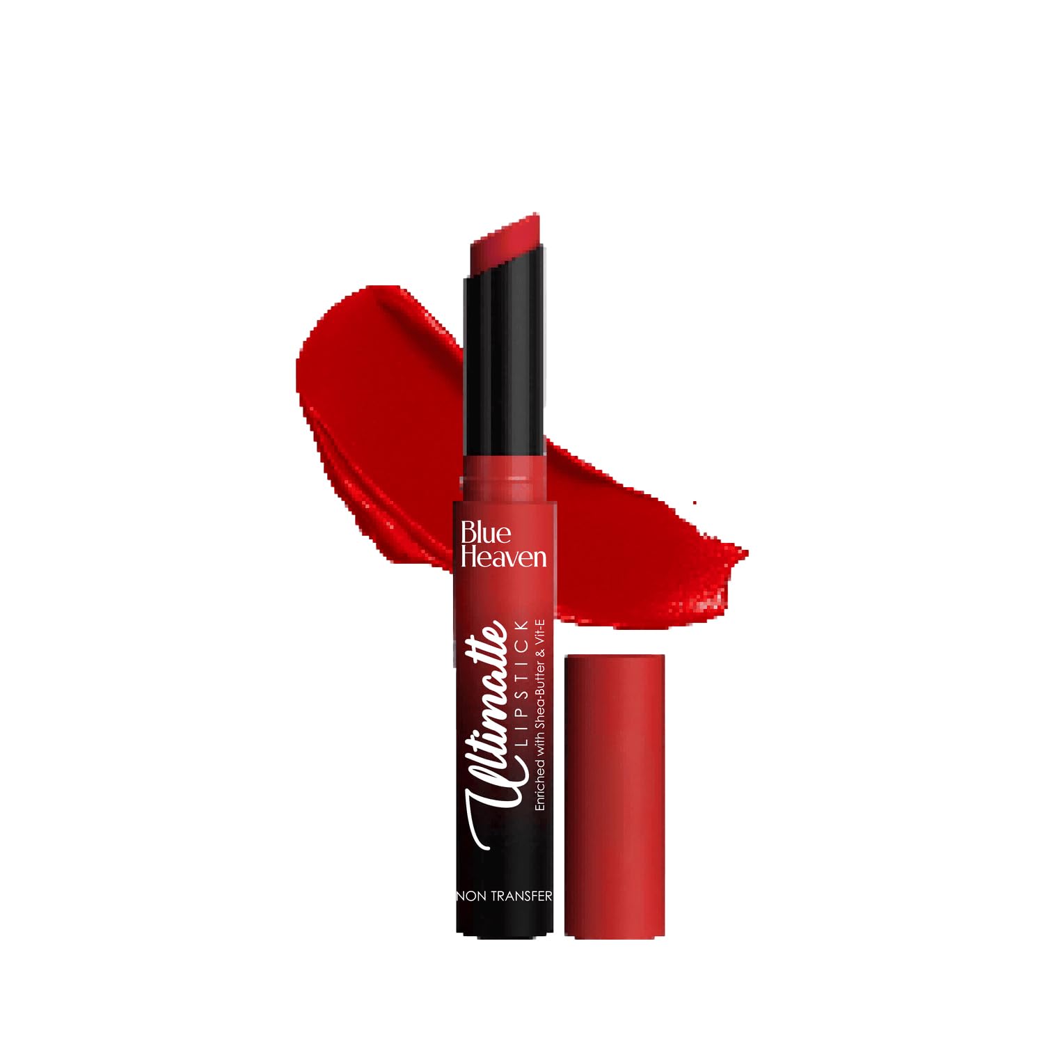 Blue Heaven Ultimatte NonTransfer lipstick for women|Enriched with Shea Butter & Vitamin E| Matte Finish, Smudge Proof & Waterproof Long Lasting Lipstick Upto 12Hrs| 2.2g | 01 Red-image-4