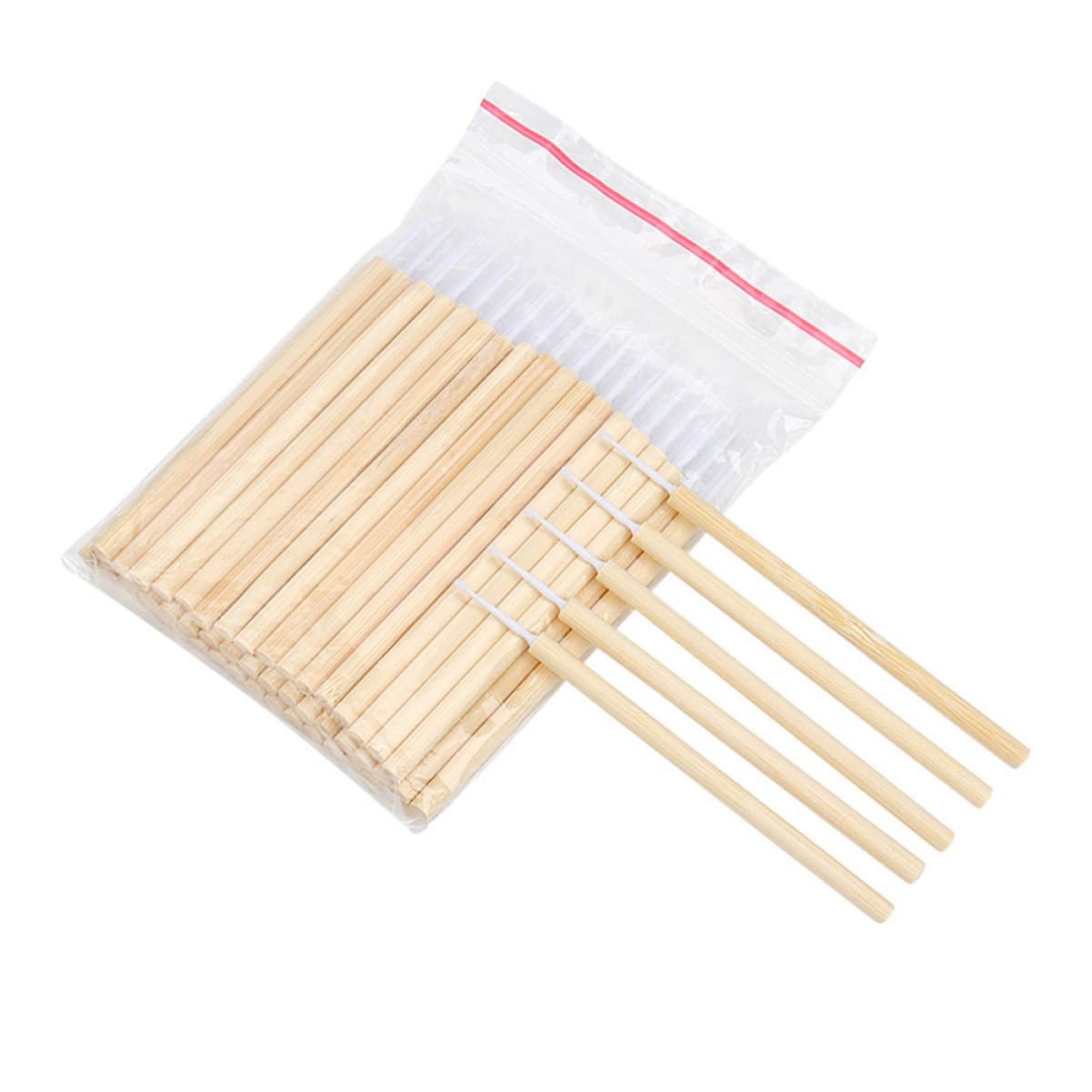 VICASKY 50pcs Bamboo Eyelash Grafting Brush Precision Tip Cleaning Swab Makeup Tool