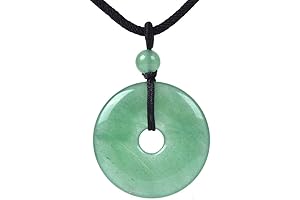 Gemstone Donut Beads Chakra Pendant Necklace