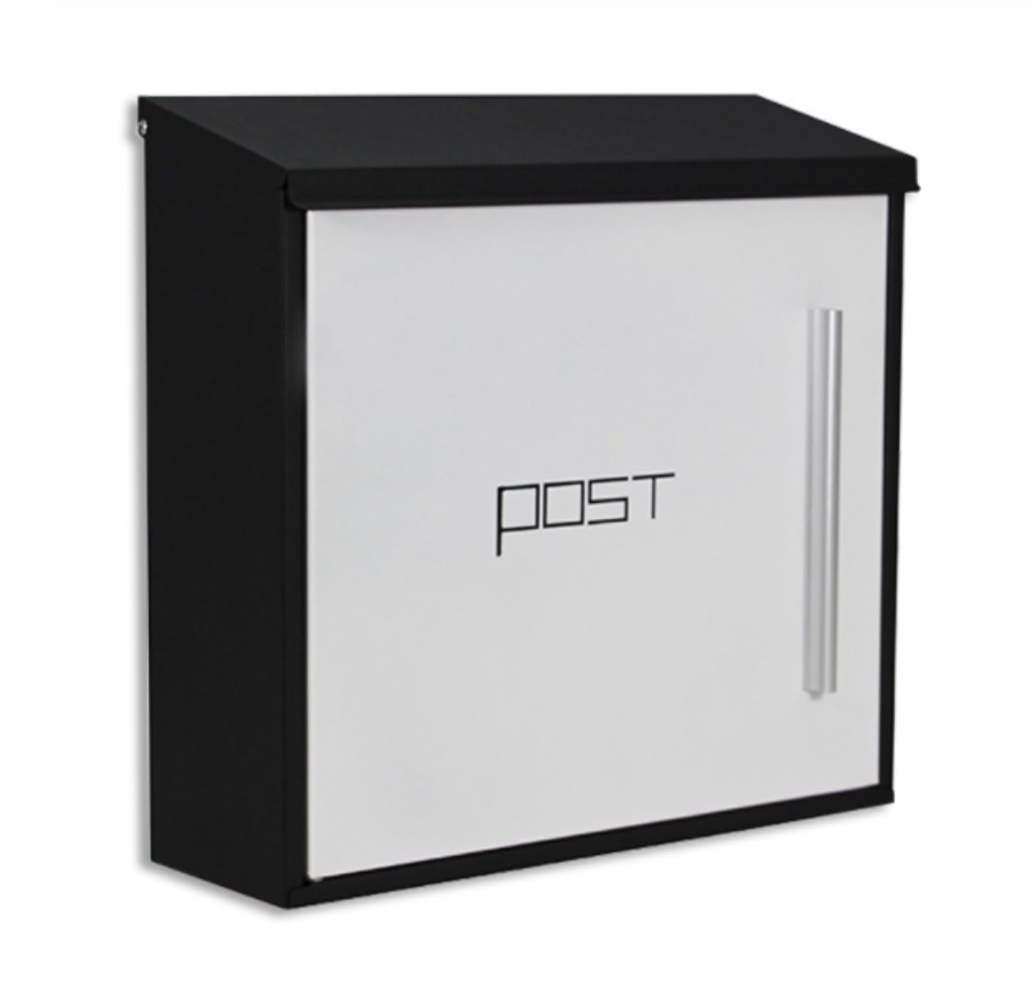 Buzón Buzón De Correo Exterior, Montado En La Pared, Sugerencias para Exteriores, Acero Inoxidable, con Cerradura Decorativo(White)