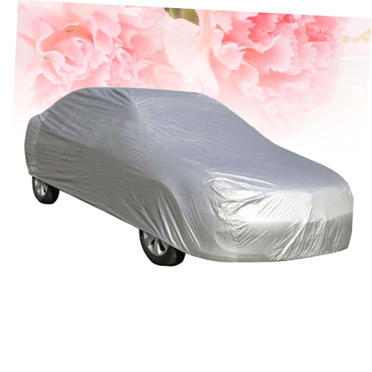 BUGUUYO Car Sunscreen Cover Waterproof Dustproof All-Season Easy Care Silver Size m — view 7