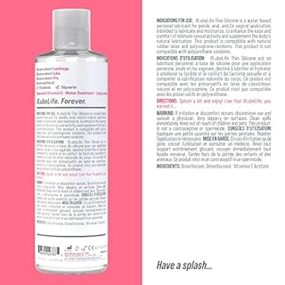 Lube Life Barely There Thin Silicone-Based, Long Lasting, Water Resistant, Personal Lubricant for Men, Women and Couples, 8 Oz (240 mL)