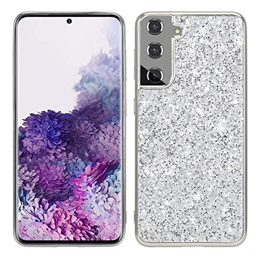 Coque Samsung S22 Plus 5G paillettes strass argentés éclat durable