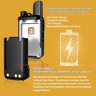 4 Pack Nationwide Unlimited Range Walkie Talkies Poc Two-Way Radio Long Range,Pre-Installed Sim Card (Free for Life) Suitable for Fleet Dispatch/Construction Site Collaboration/Family Emergencies