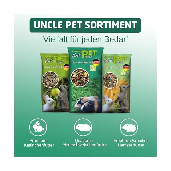 Eggersmann Uncle Pet - Premium Meerschweinchenfutter - Müsli für Meerschweinchen mit der natürlichen Kraft aus Kräutern, Gemüse und Obst – Bild 7