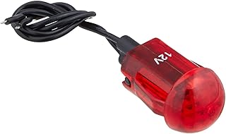 APDTY 95025 INDICATOR LIGHT ROUND BEZEL FREE RED