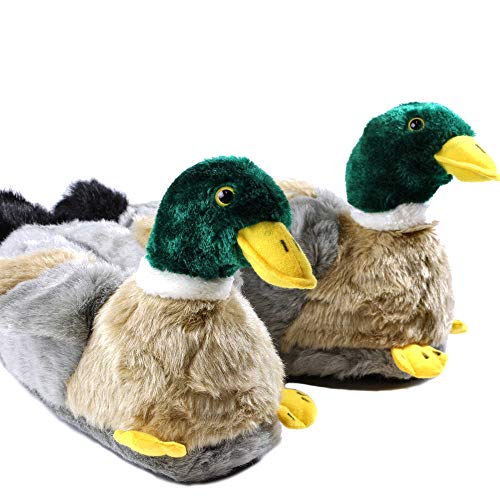 Sleeper'z - Canard - Chaussons Animaux Peluche - Homme Femme Enfant - Cadeau Original - Pointure 34/36 (S)