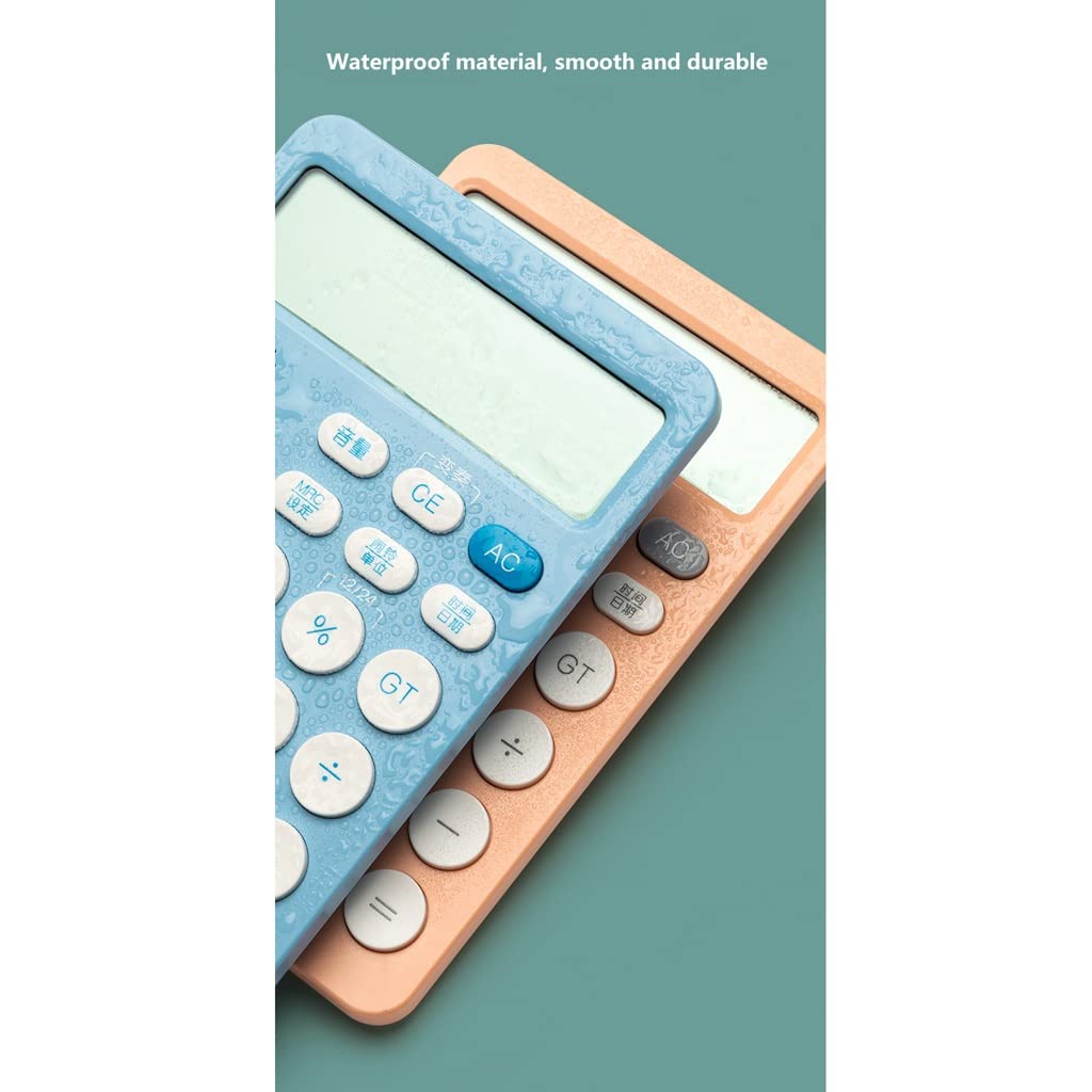 calcolatrice, Calcolatrice elettronica a 12 cifre, alimentata a batteria, calcolatrice portatile con ampio display LED, for studenti, ufficio