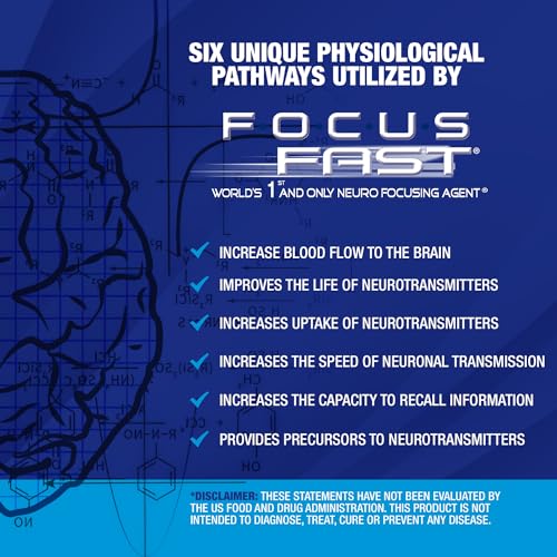 Focus Fast Brain Supplement - Improve Working Memory, Enhance Focus, Boost Cognition in as Little as 1 Hour. Caffeine/Stimulant Free Nootropic - Thumbnail 5