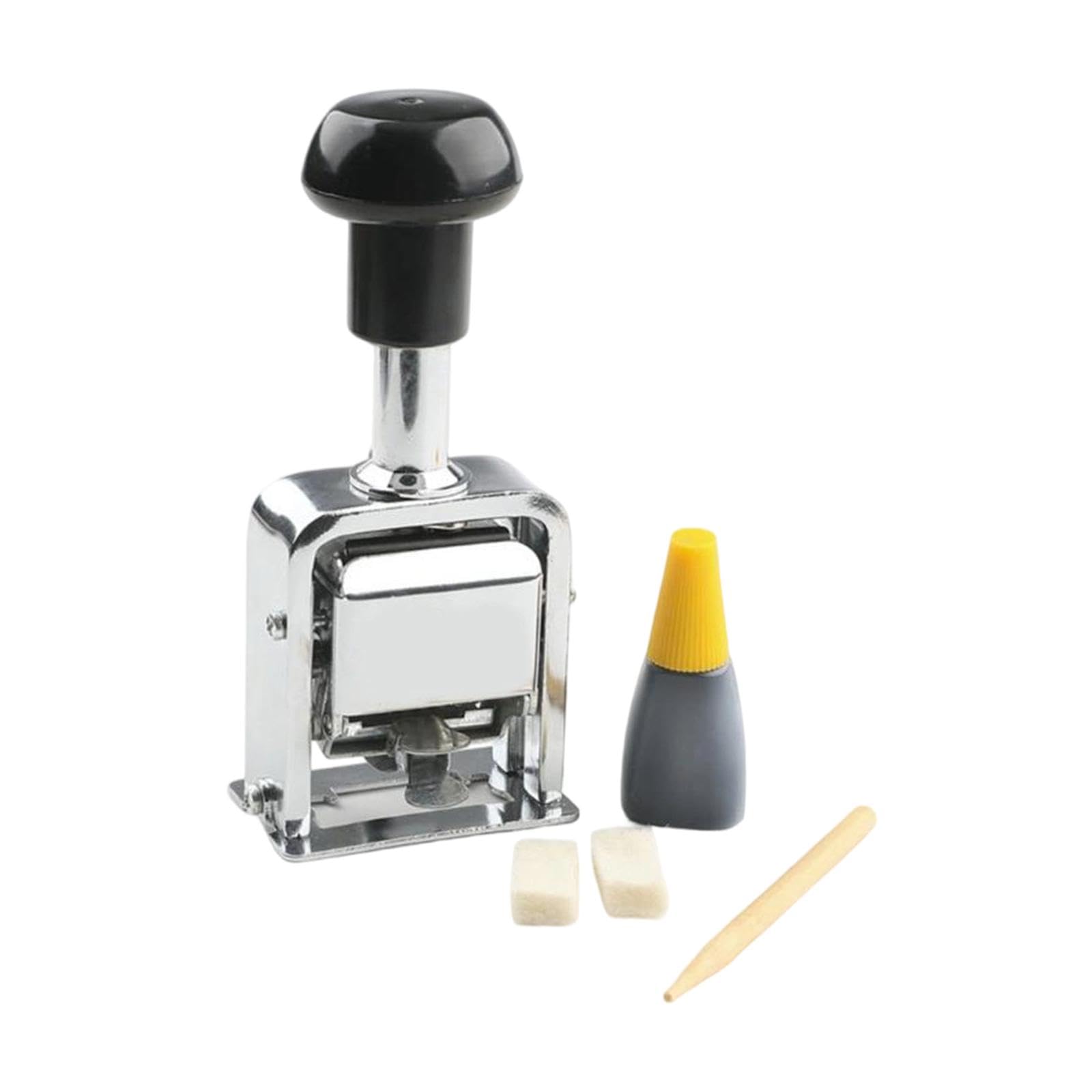 Colcolo Auto Number Stamp Automatic Jump Numberer Self Inking Stamps Print Kits 6 Digits Automatic Numbering Machine for Date Numbers