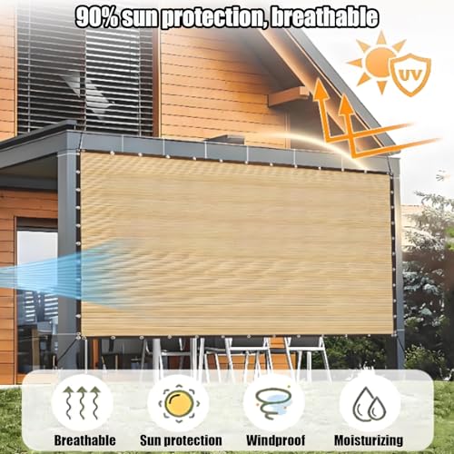Malla de sombreo rectangular de patio YVYKFZD tela de sombra 3.5x20m 4