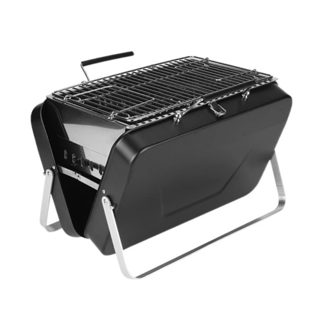 Barbecue portatile pieghevole a carbonella, in acciaio inox, per feste all'aperto in giardino