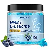 HMB and L-Leucine Gummies, 4500mg HMB and Leucine Amino for Men & Women for Muscle Growth, Muscle Relief, Muscle Mass, Workout Recovery, Non-GMO, Vegan, Gluten Free, Blueberry Flavor, 120 Counts