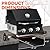 Hygrill Heavy Duty 3-Burner Built In Grill for Liquid Propane, Stainless Steel Outdoor Kitchen Grill Head, Black