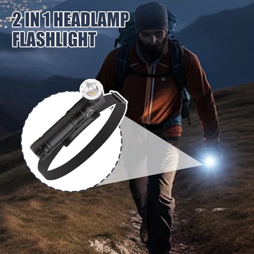 Linterna frontal LED con luz de trabajo impermeable recargable USB 3