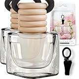 Car Air Fresheners for Women - Floral Fragrance Pack of 2 Long Lasting Car Air Freshener | Odor Eliminator Car Perfume Diffuser with Essential Oils | Automotive Air Freshener Vent Clip by Perfa