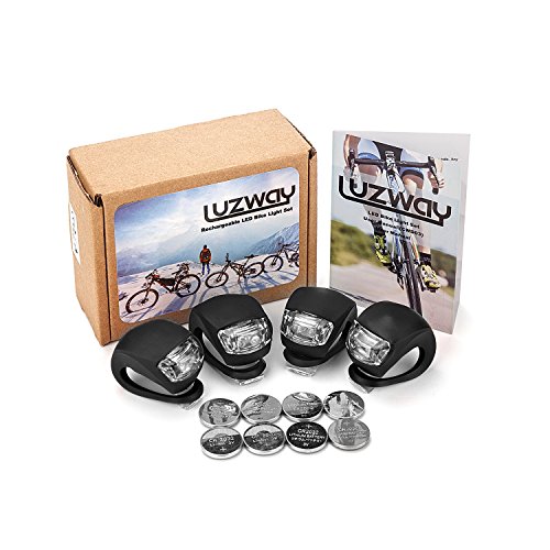 LUZWAY Éclairage Vélo | Silicone LED Lumiere Vélo | Lumière Vélo Avant et Arrière | VTT VTC Cycliste - Image 8