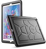 Poetic TurtleSkin New iPad 9.7 Inch 2017/2018 Cover Case with Heavy Duty Protection Silicone and Sound-Amplification Feature for Apple iPad 9.7 2017 / iPad 9.7 2018 Black