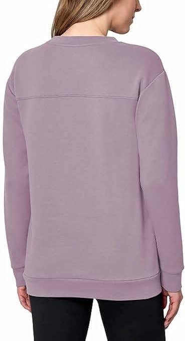 トップス PATINA COTTON SWEAT CREW-NECK Women's Brushed Back Crewneck Sweatshirt