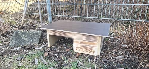 Woid Herz Maison de tortue de qualité supérieure (SH11) en bois massif de 20 mm - Résistante aux intempéries avec fond et porte - Ventilation réglable - Enclos pour tortues - Enclos pour tortues