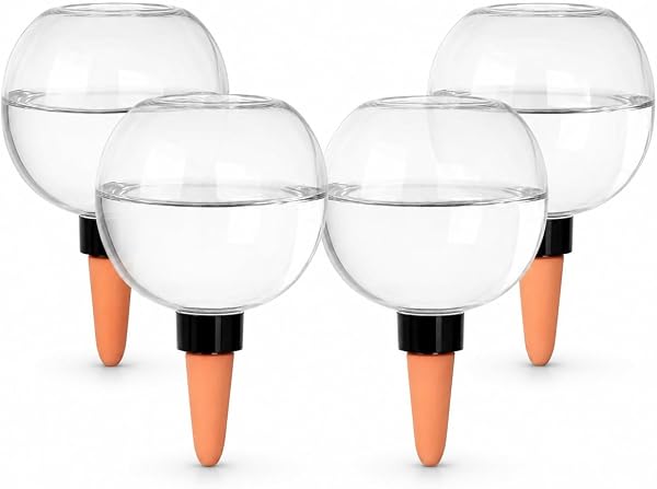 Sfere di irrigazione da 500 ml con coni in terracotta, set da 4