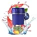Yokawe Mezclador personal portátil licuadora USB recargable 4 cuchillas multi-uso exprimidor de frutas mezclador botella exprimidor hogar herramienta de cocina azul
