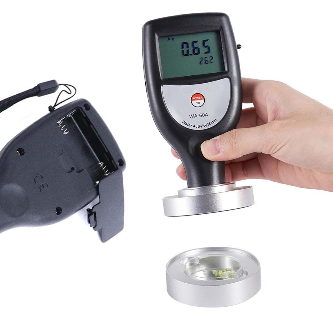 Misuratore di attività dell'acqua intelligente per alimenti secchi frutta grano verdura, tester portatile AW con cavo dati USB e software