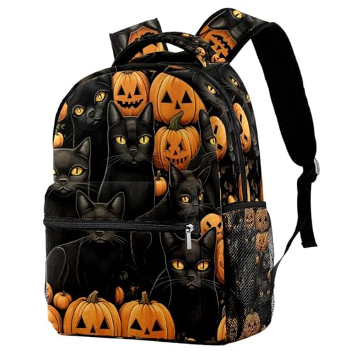 Sac à dos de voyage et campus motif chat pour filles et garçons