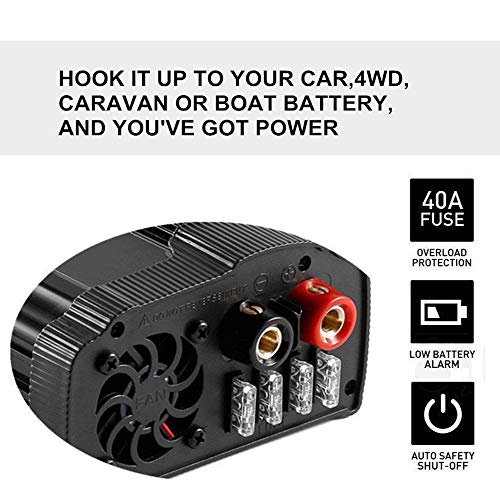 GRTBNH Power Inverter 3000W 4000W/5000W/6000W/8000W/10000W, Modified Sine Wave Converter DC 12V to AC 110V, Car Inverter with 2 USB Power for Caravan/Camping/Boat,8000w