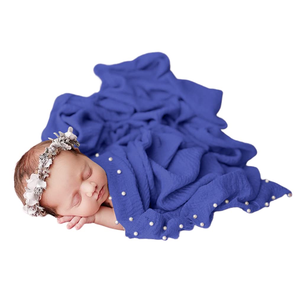 Uposao Newborn Photo Props Baby Photography Stretch Wraps Scarf Long DIY Beaded Wavy Wrap Blanket for Baby Boys and Girls Decoration