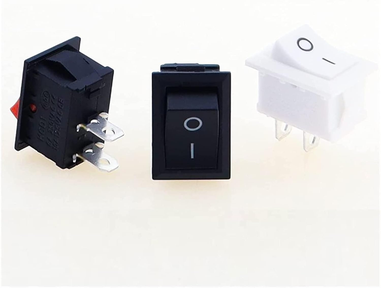 10 PZ Interruttore Interruttore a bilanciere KCD1 2 Pin 250V 3A Interruttore for barca 21 * 15 Snap-in SPST ON Off Interruttore di posizione a bilanciere