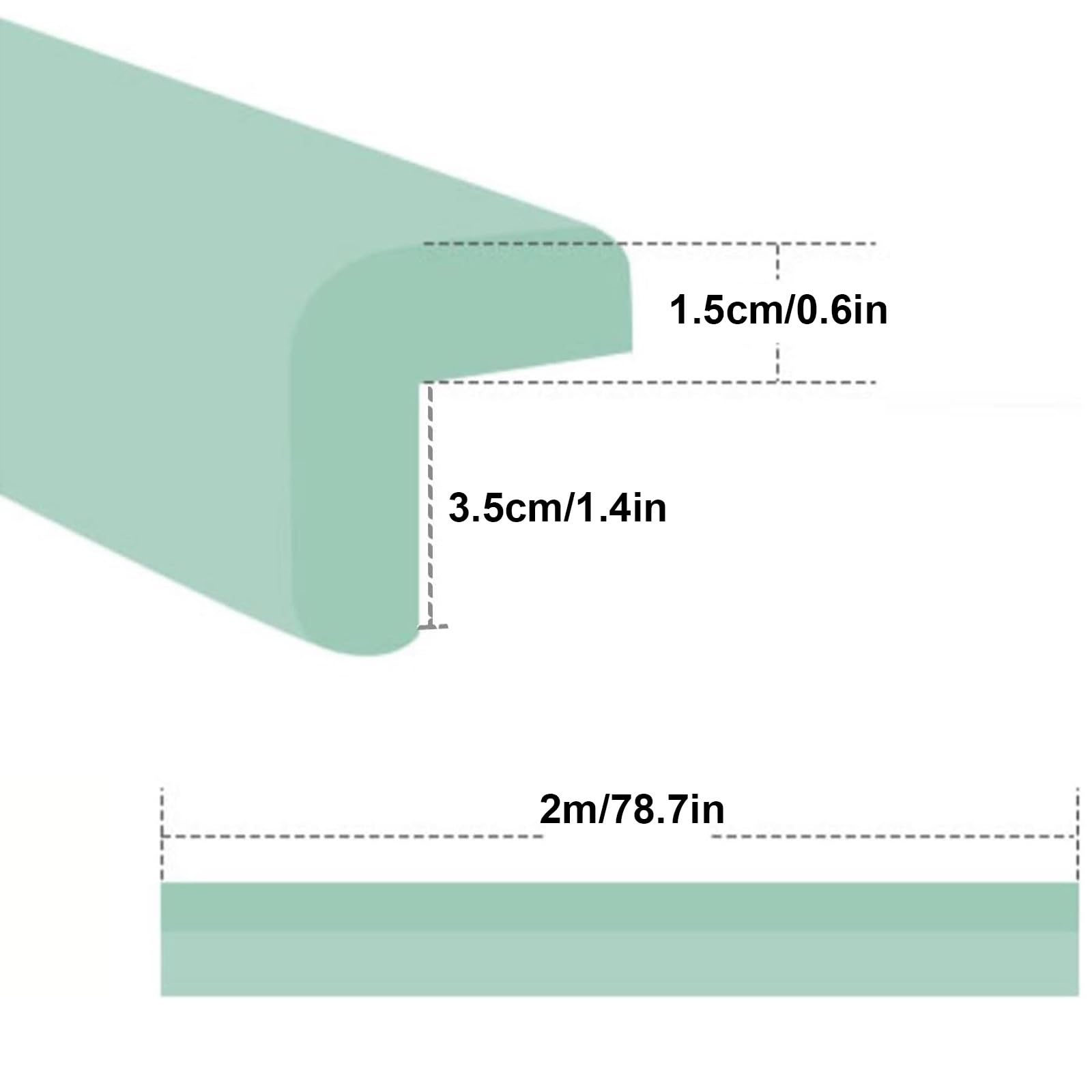 Protection d'angle en forme de L de 1,5 cm d'épaisseur en mousse pour bords tranchants - Jaune - 6 m - Sécurité enfant et protection de la maison