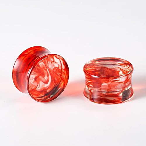 Miniatura 3 de TBOSEN Juego de 16 unidades de túneles de madera de acrílico mixto de acero inoxidable, tapones y túneles de orejas, dilatadores expansores de