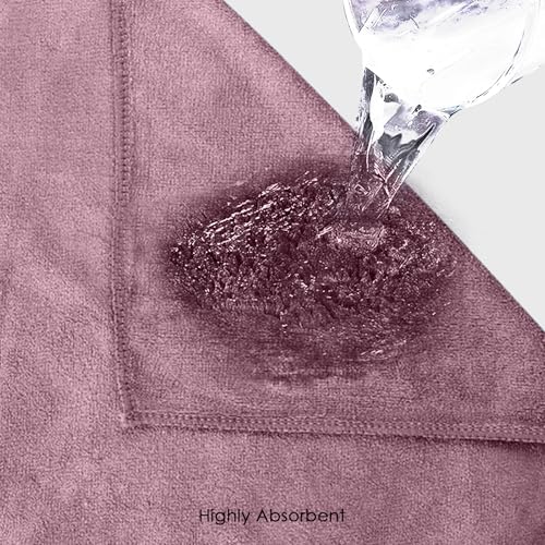 Image of HOUSSE Microfiber Face Towels | Ultra Absorbent, Odour-Free, Quick Dry 450 GSM Face Towel for Home, Gym, Travel, Running and Personal Use | 30x30 cm | Set of 4 in One Colour (Rose Taupe, Pack of 4)