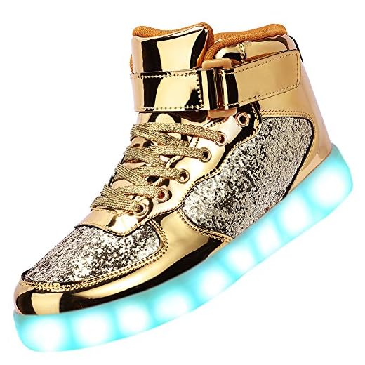 Odema Unisex LED Shoes High Top Light Up Sneakers for Women Men