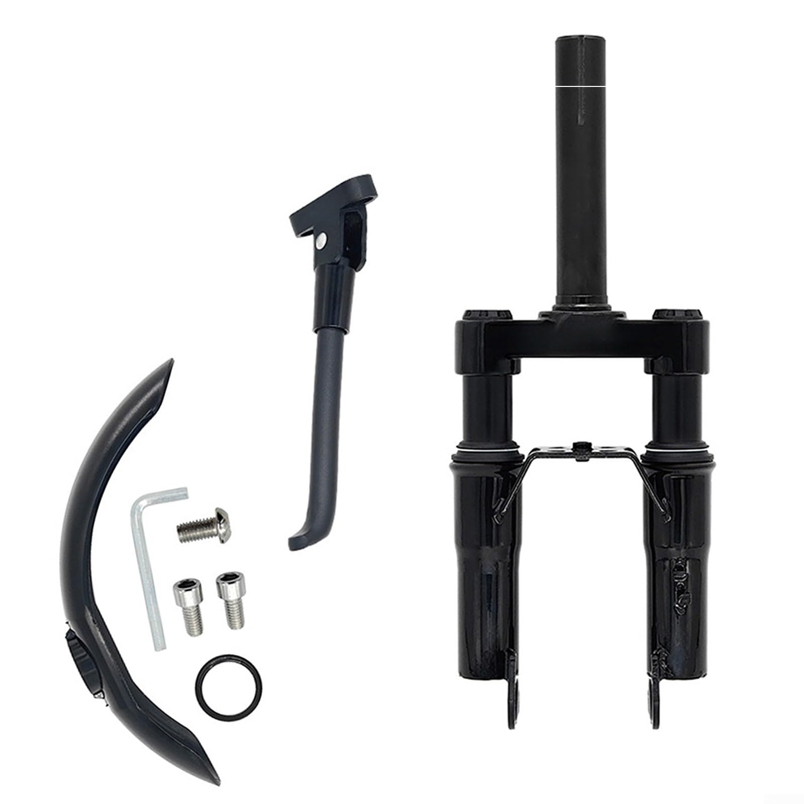 Ensemble d'amortisseur de fourche avant compatible avec Xiaomi pour trottinette électrique M365 Pro Pro2, kit de mise à niveau de suspension en alliage d'aluminium noir pour une conduite fluide