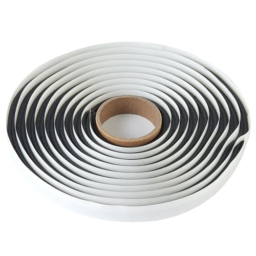 Image of Black Butyl Seal Tape - Repair Rv Window Sealing Tape Waterproof RV & Marine Sealant for Windows, Vents & Roofing 1 Seal- Butyl Foamcore Roll 13'x 5 /16 inch