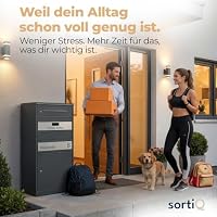 SortiQ Paketbox|XXL Paketfach|1 Briefkästen|Starkregentest|fertig montiert – Ansicht 6