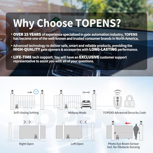 Image of TOPENS CK2500 Sliding Gate Opener Chain Drive